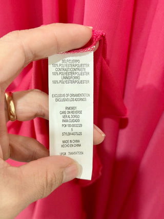 NWT My Michelle Sleeveless Long Gown with Silver Rhinestones Pink Women's 5 / XS