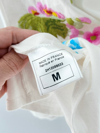 John Galliano T shirt with butterfly embroidery, M