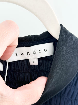 Sandro smocked collared blouse, 1 / S