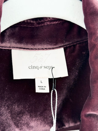 Cinq a sept velvet crop jacket blazer, L