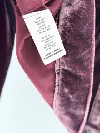 Cinq a sept velvet crop jacket blazer, L