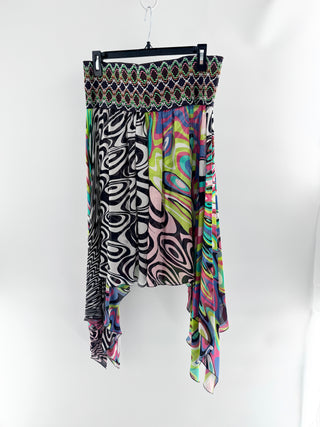 Missoni vintage high low skirt with elastic waist, US 10