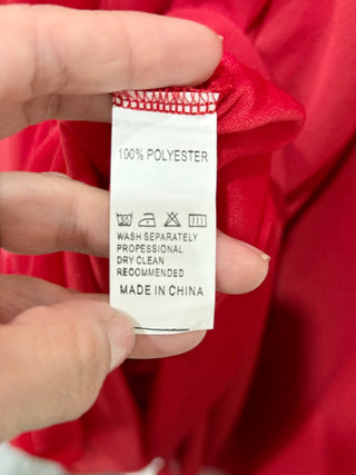 Ideal Belle Sleeveless Embellished Formal Long Dress Red/Gold Women's Size XL