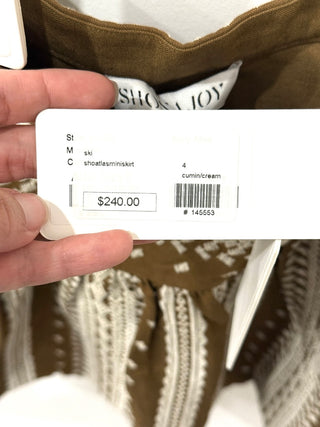 Shona Joy embroidered set: mini skirt and tie back top, 4