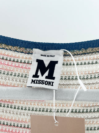 Missoni open front lurex thread cover up, US 4