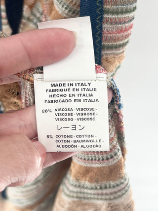 Missoni open front lurex thread cover up, US 4