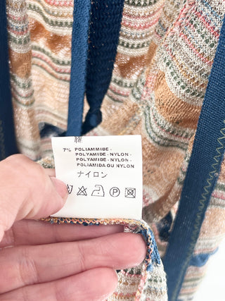 Missoni open front lurex thread cover up, US 4