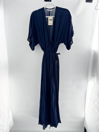 Reformation long wrap dress, M