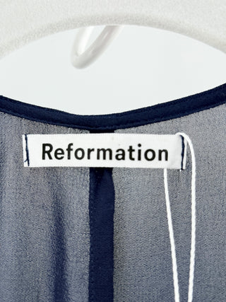 Reformation long wrap dress, M