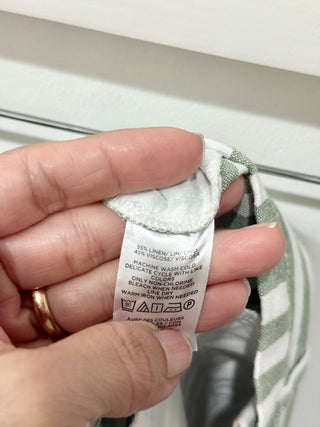 NWT Loft Striped Suit Set: Single Breasted Blazer & Shorts White/Green Women's 2