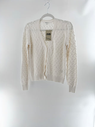 Minnie rose cotton cashmere blend cardigan sweater, XS