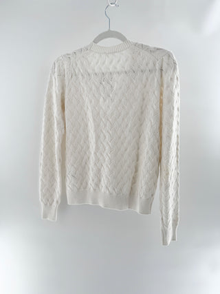 Minnie rose cotton cashmere blend cardigan sweater, XS