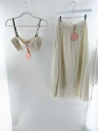 Alexis set nora crop top and rezza maxi skirt, top S / bottom XS