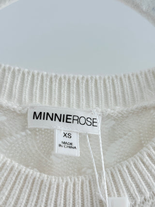Minnie rose cotton cashmere blend cardigan sweater, XS