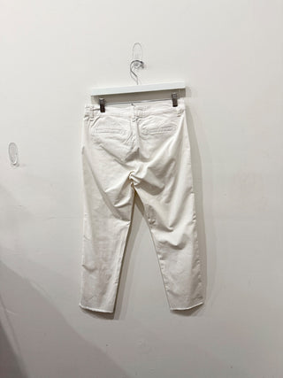 Frank & Eileen Wicklow Italian Performance Twill Crop Chino Pants White Womens 2