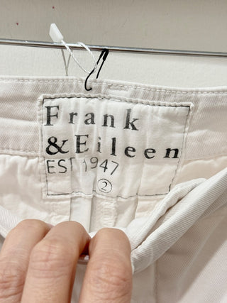 Frank & Eileen Wicklow Italian Performance Twill Crop Chino Pants White Womens 2