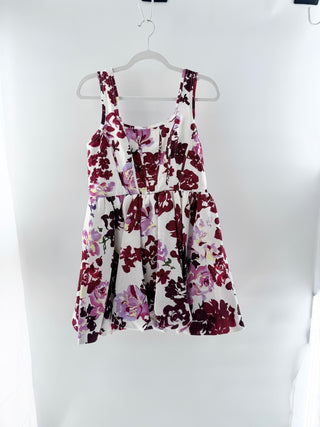 Aje Suzette Fit & Flare Mini Dress Roses of Provence Floral Womens AUS 12 / US 8