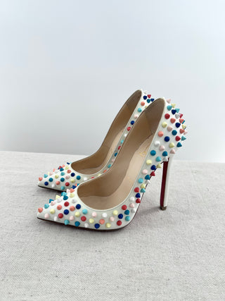 Christian Louboutin multi color studs leather heel, 36