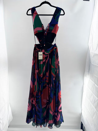 PatBo floral cut out long dress with ruffles, 4
