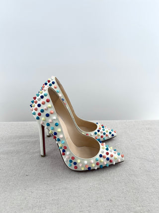 Christian Louboutin multi color studs leather heel, 36