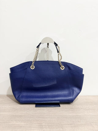 Furla leather shoulder handbag with chain detail