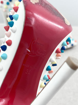 Christian Louboutin multi color studs leather heel, 36
