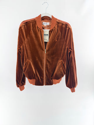 House of CB velvet zip up bomber jacket, XS