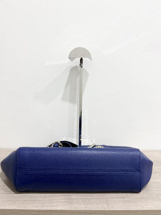 Furla leather shoulder handbag with chain detail