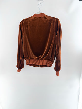 House of CB velvet zip up bomber jacket, XS