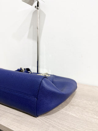 Furla leather shoulder handbag with chain detail