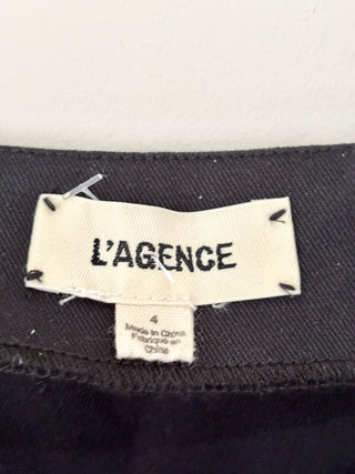 L'Agence black gold buttons sleeveless midi dress, 4