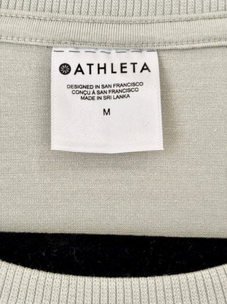 Athleta green long sleeve top, M