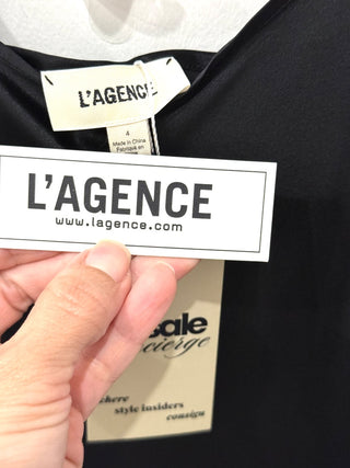 L'Agence Black Satin maxi dress, 4