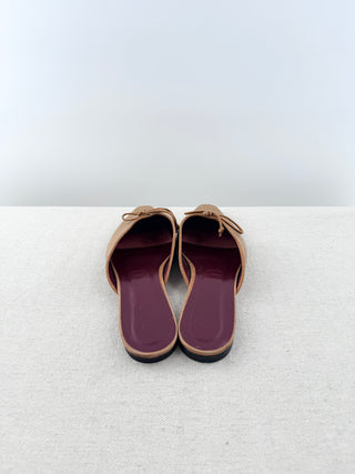Staud croc embossed leather mules, 42