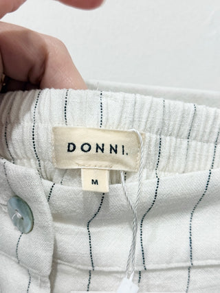 Donni pinstripe wide leg pants, M
