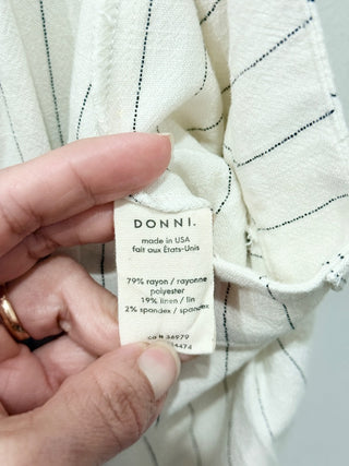 Donni pinstripe wide leg pants, M