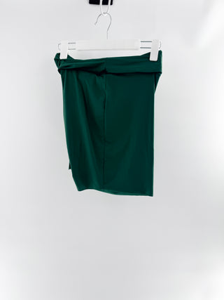 Vix Karen mini skirt swim cover-up crafted from lightweight stretch fabric, designed with sarong-inspired silhouette, S