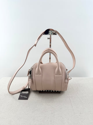 Alexander Wang blush pink leather bag with silver studs