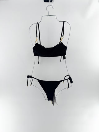 Vix two-piece textured bikini set featuring the nell lilian bikini top paired with the matching tie side cheeky bottom, S