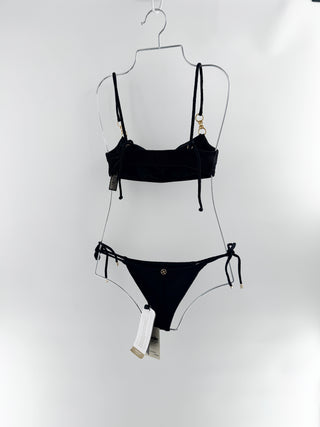 Vix two-piece textured bikini set featuring the nell lilian bikini top paired with the matching tie side cheeky bottom, S