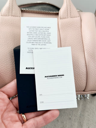Alexander Wang blush pink leather bag with silver studs