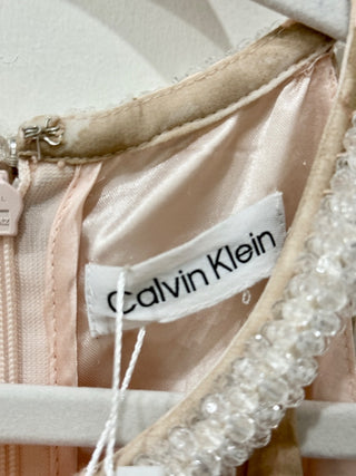 Calvin Klein Floral-Print Sleeveless Halter Maxi Dress Pink/Beige Women's Size M