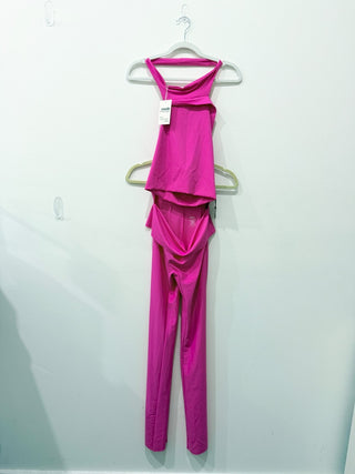 Khy set sleek stretch cutout pants and tube top, XS
