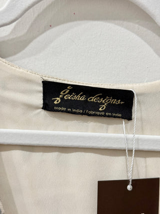 Geisha Designs Donna Floral Lace A-Line Midi Dress White Multi Women's Size M