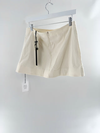 House Of Harlow mini skort crafted in smooth stain fabric with a soft sheen finish, S