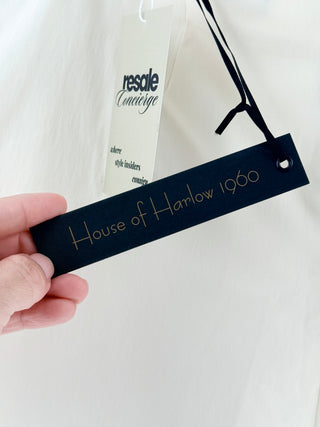 House Of Harlow mini skort crafted in smooth stain fabric with a soft sheen finish, S
