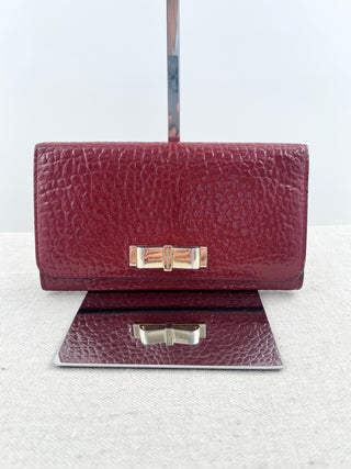 Burberry patent leather large wallet