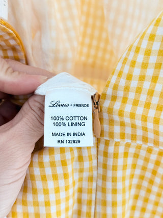 Lovers and Friends cotton gingham jumpsuit casual, S