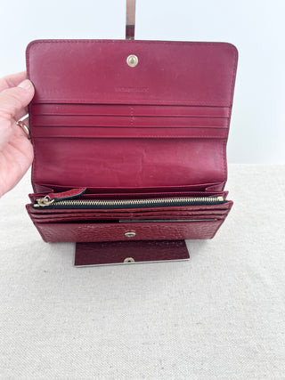 Burberry patent leather large wallet