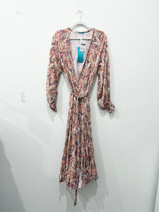 Cia Maritima pattern open long cover up, S